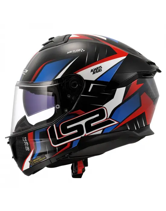 LS2 STREAM 2 TINUX SİYAH-KIRMIZI KASK