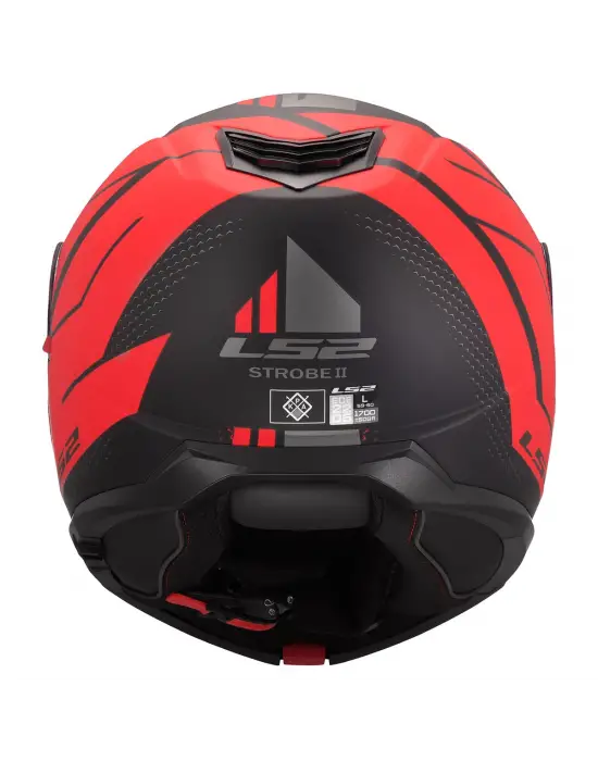 LS2 STROBE 2 CODE MAT SİYAH-KIRMIZI KASK
