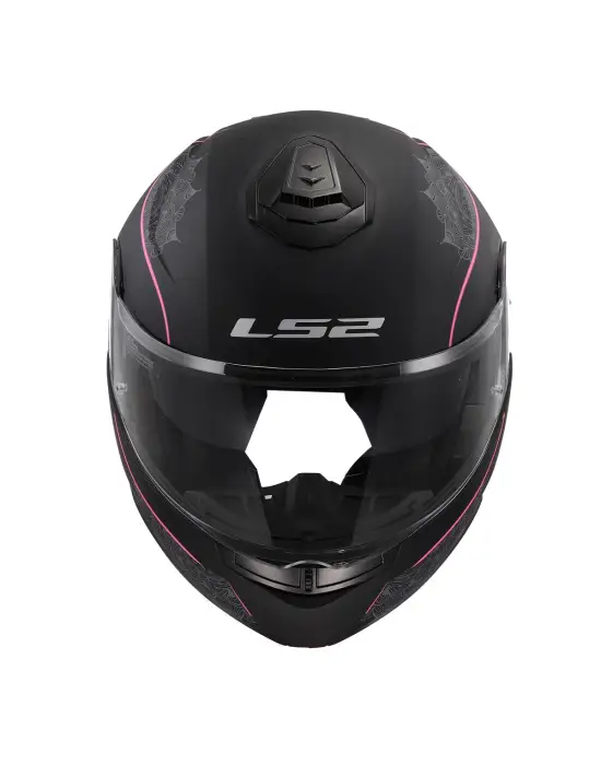 LS2 STROBE 2 LUX MAT SİYAH-PEMBE KASK