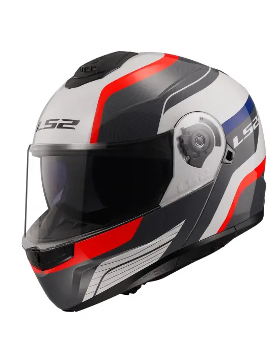 LS2 STROBE 2 MONZA SİYAH-BEYAZ-KIRMIZI KASK