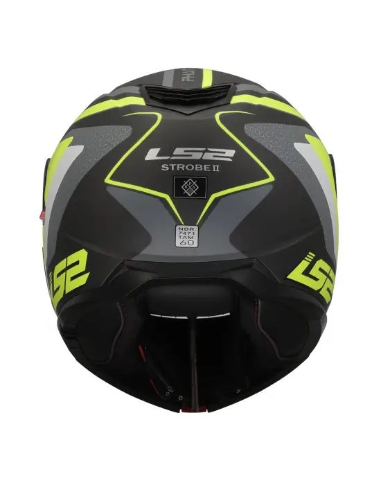 LS2 STROBE 2 PHANTOM MAT TITANIUM-NEON SARI KASK