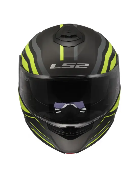 LS2 STROBE 2 PHANTOM MAT TITANIUM-NEON SARI KASK