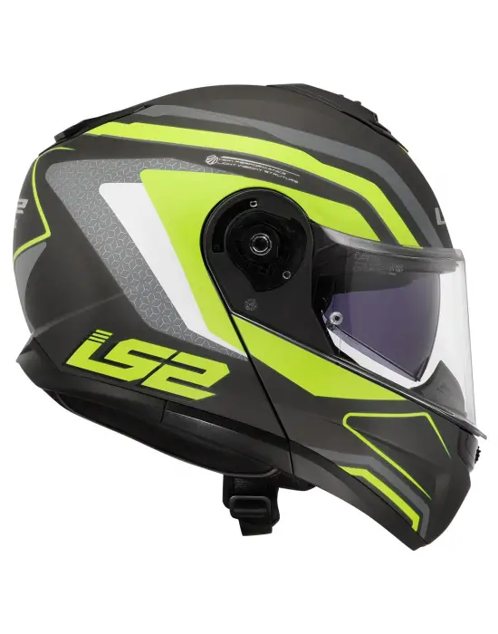 LS2 STROBE 2 PHANTOM MAT TITANIUM-NEON SARI KASK