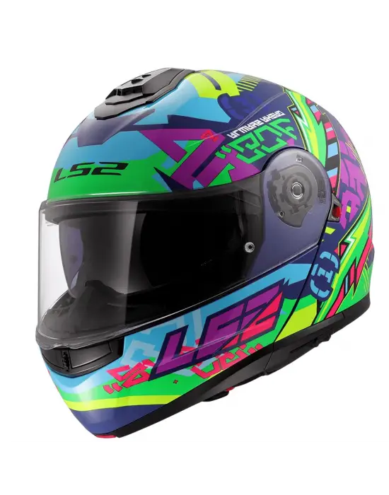 LS2 STROBE 2 SVENT MAVİ-YEŞİL KASK