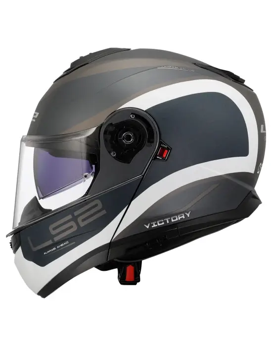 LS2 STROBE 2 VICTORY MAT GRİ-MAVİ-KUM KASK