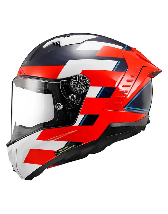 LS2 THUNDER KARBON ALLIANCE KIRMIZI-MAVİ-BEYAZ KASK