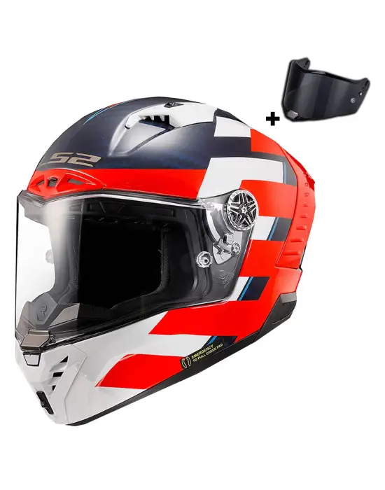 LS2 THUNDER KARBON ALLIANCE KIRMIZI-MAVİ-BEYAZ KASK