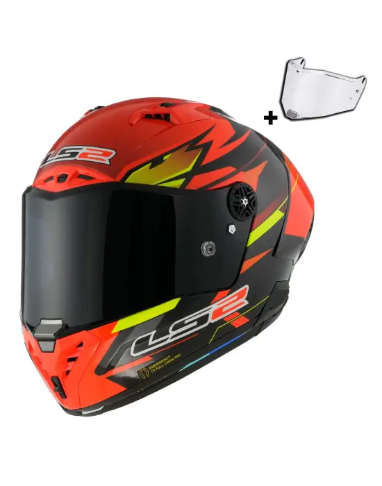 LS2 THUNDER KARBON GP AERO FIRE KIRMIZI-SİYAH KASK