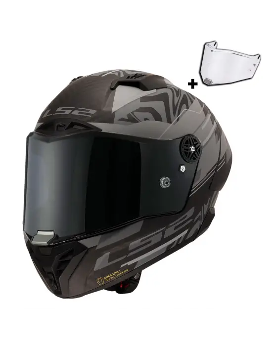LS2 THUNDER KARBON GP AERO POLAR SİYAH KASK