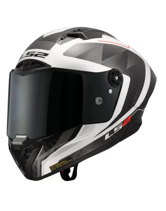 LS2 THUNDER KARBON GP AERO RAUTE BEYAZ-GRİ KASK