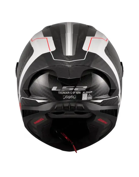 LS2 THUNDER KARBON GP AERO RAUTE BEYAZ-GRİ KASK