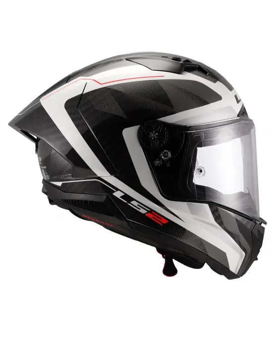 LS2 THUNDER KARBON GP AERO RAUTE BEYAZ-GRİ KASK
