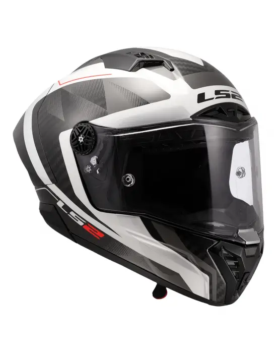 LS2 THUNDER KARBON GP AERO RAUTE BEYAZ-GRİ KASK