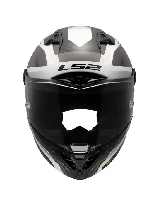 LS2 THUNDER KARBON GP AERO RAUTE BEYAZ-GRİ KASK
