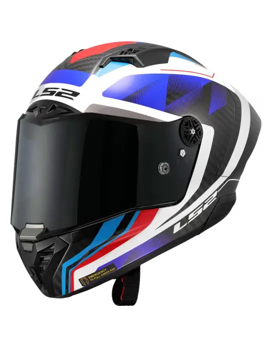 LS2 THUNDER KARBON GP AERO RAUTE MAVİ-KIRMIZI KASK