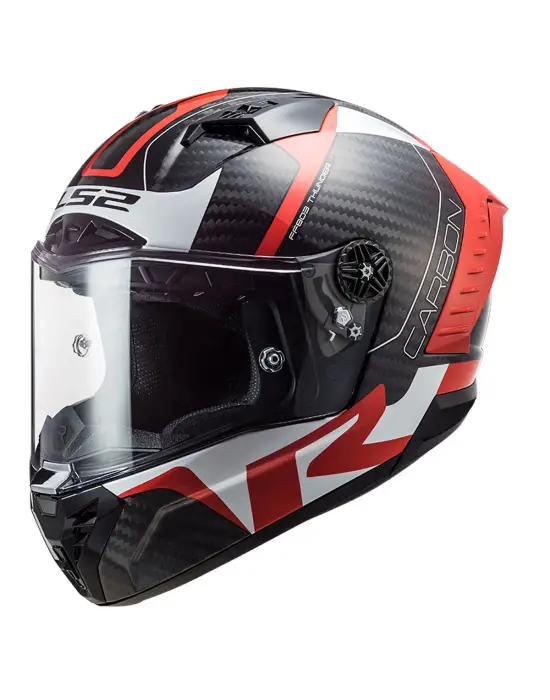 LS2 THUNDER KARBON RACING 1 KIRMIZI-BEYAZ KASK