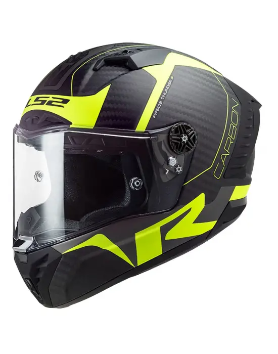 LS2 THUNDER KARBON RACING 1 MAT NEON SARI KASK