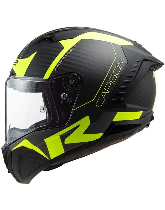LS2 THUNDER KARBON RACING 1 MAT NEON SARI KASK