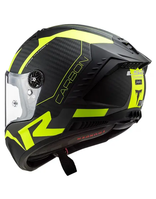 LS2 THUNDER KARBON RACING 1 MAT NEON SARI KASK