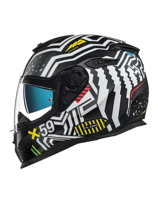 NEXX SX.100 ENIGMA MAT SİYAH-BEYAZ KASK