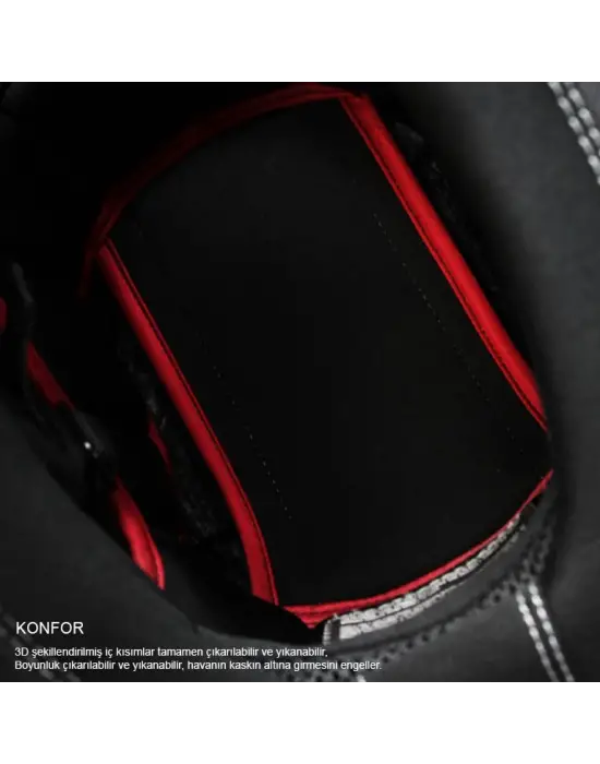 NEXX SX.100 SKYWAY GRİ-KIRMIZI KASK