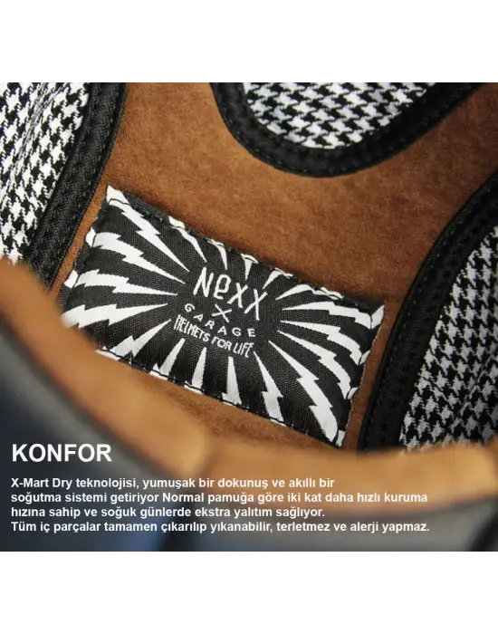 NEXX X.G100R RUMBLE GRİ-SİYAH KASK