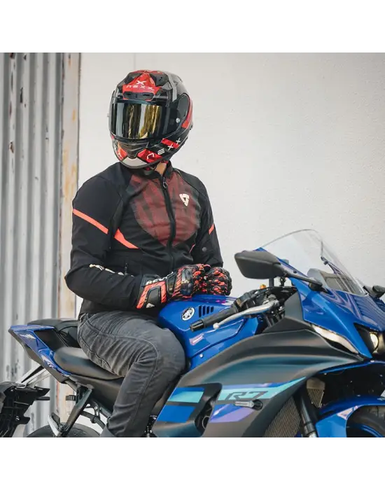 NEXX X.R3R SWIRL KARBON KIRMIZI KASK