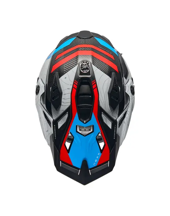 NEXX X.WED 3 FURKA KARBON KIRMIZI-MAVİ KASK