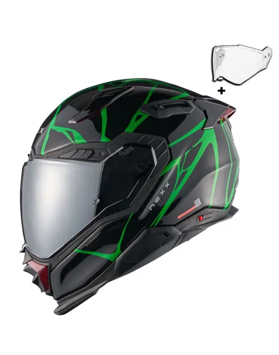 NEXX X.WST 3 B-SIDE SİYAH YEŞİL KASK
