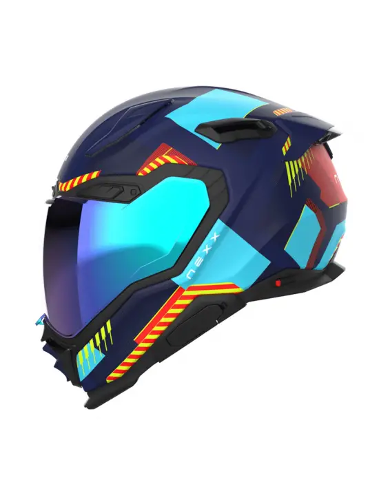 NEXX X.WST 3 FLUENCE MAVİ-KIRMIZI KASK