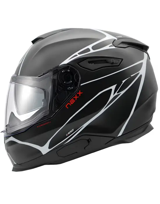 NEXX Y.100 B-SIDE MAT SİYAH-BEYAZ KASK