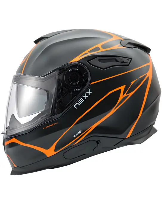 NEXX Y.100 B-SIDE MAT SİYAH-TURUNCU KASK