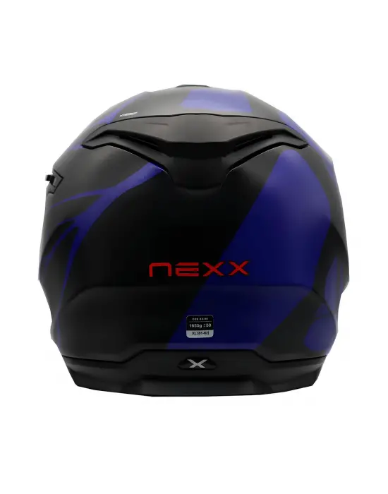 NEXX Y.100 B-SIDE MAT SİYAH-NAVY MAVİ KASK