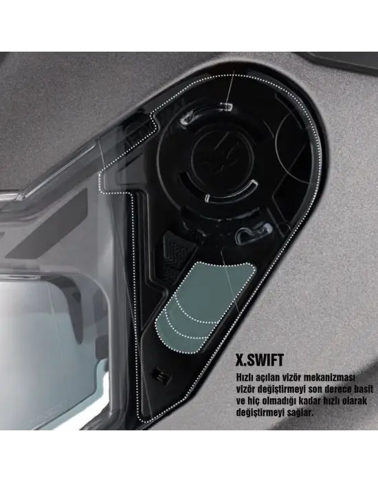 NEXX Y.100 B-SIDE MAT SİYAH-NAVY MAVİ KASK