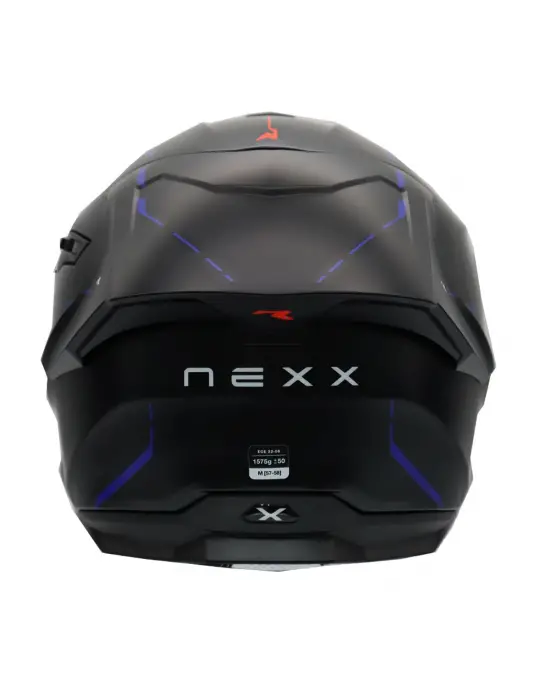 NEXX Y.100R REACT MAT SİYAH-MAVİ KASK