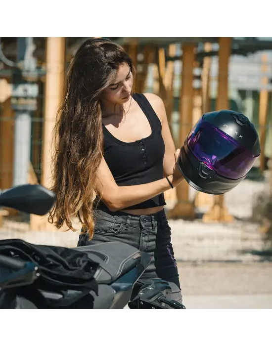 NEXX Y.100R SUBSONIC MAT SİYAH-PEMBE KASK