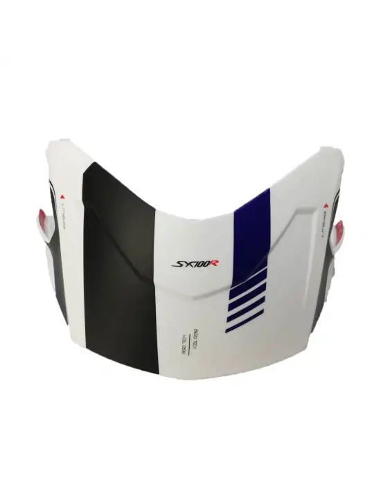 NEXX SX.100R GRIDLINE MAT BEYAZ-MAVİ KASK ARKA SPOILER