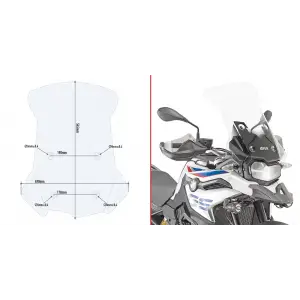 GIVI D5127ST BMW F 750 GS (18-23) - F 800 (24-25) - F 850 GS (18-23) RÜZGAR SİPERLİK