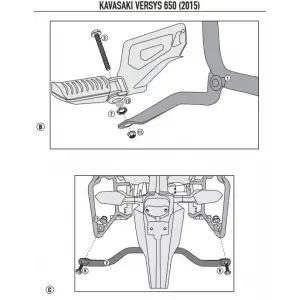 KAPPA KL4114 KAWASAKI VERSYS 650 (15-22) YAN ÇANTA TAŞIYICI