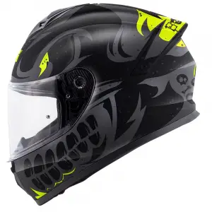 GIVI 50.X BONES MAT SİYAH-NEON SARI KASK