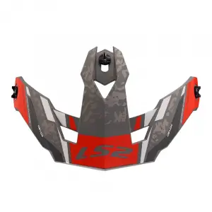 LS2 DRIFTER DEVOR MAT GRİ-TITANIUM-KIRMIZI TEREK