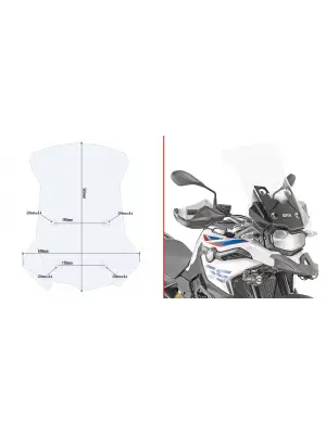 GIVI D5127ST BMW F 750 GS (18-23) - F 800 (24-25) - F 850 GS (18-23) RÜZGAR SİPERLİK