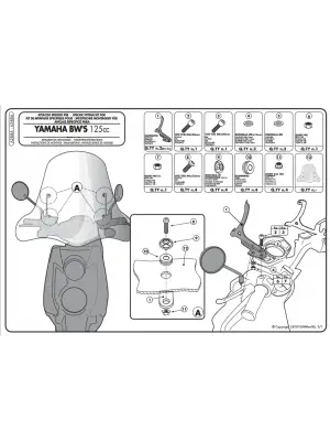 KAPPA A288AK YAMAHA BWS 125 (10-16) RÜZGAR SİPERLİK BAĞLANTISI