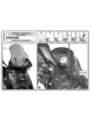 KAPPA D292KITK KYMCO DINK 50-125-200 (06-16) RÜZGAR SİPERLİK BAĞLANTISI