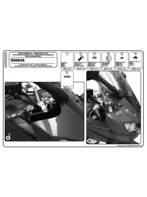 KAPPA D440KITK YAMAHA FZ6 600 FAZER S2 (07-11) RÜZGAR SİPERLİK BAĞLANTISI