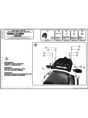 KAPPA K212 HONDA XL 1000 VARADERO (99-06) ARKA ÇANTA TAŞIYICI