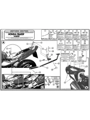 KAPPA KZ258 HONDA 600 HORNET (03-06) ARKA ÇANTA TAŞIYICI