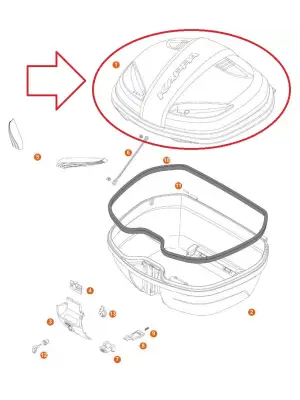 KAPPA ZK47CNM ÇANTA ÜST KAPAK SİYAH K47