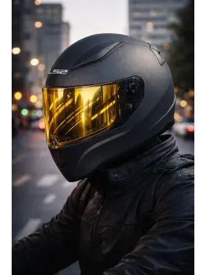 LS2 RAPID 2 MAT CONCRETE KASK (SARI VİZÖR + ŞEFFAF VİZÖR)