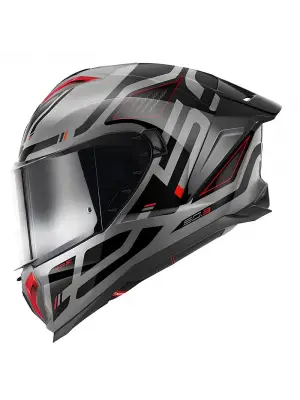 GIVI 50.3 QUASAR TITANIUM-SİYAH-KIRMIZI KASK